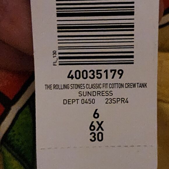 6X 30W Torrid Yellow The Rolling Stones Crew Neck Tank Dragon Lips Band Classic - Picture 7 of 7